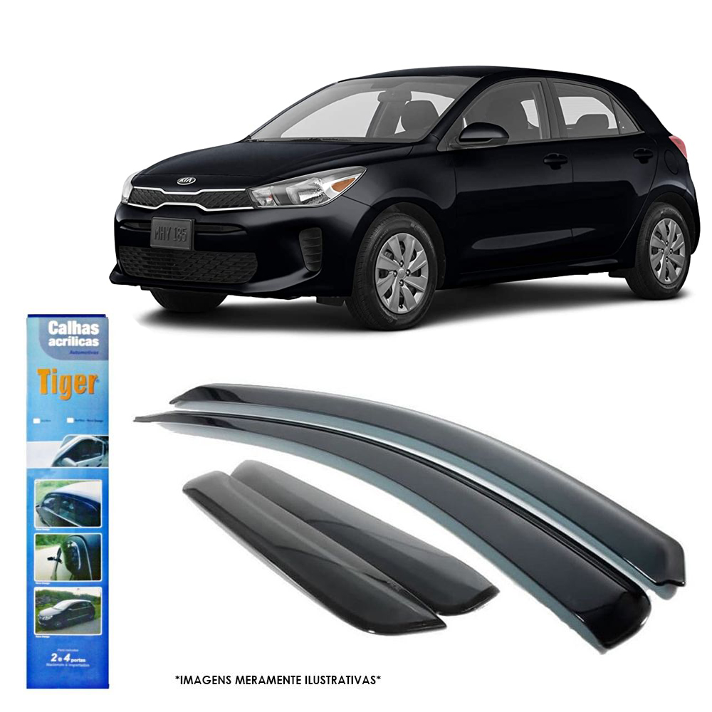 Calha de Chuva Adaptável Para Rio 2020 4 Portas Tiger K8494