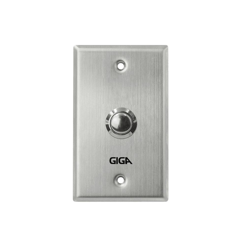 Botoeira de Aço Inox de Embutir em caixa 4x2 NA/COM até 3A/220VAC Giga - GS0205
