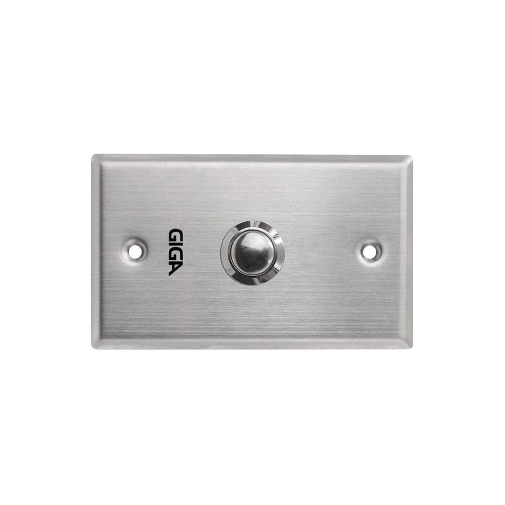 Botoeira de Aço Inox de Embutir em caixa 4x2 NA/COM até 3A/220VAC Giga - GS0205