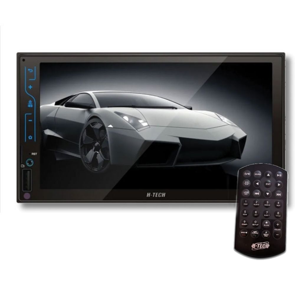 Central Multimídia 2 Din MP5 7 Pol HT-3120PLUS Bluetooth USB SD FM Android Controle Remoto H-Tech