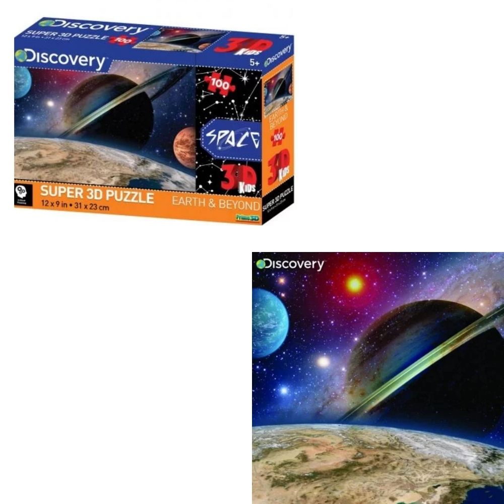 Quebra Cabeça Multikids 3D Planetas com 100 Peças - BR1057
