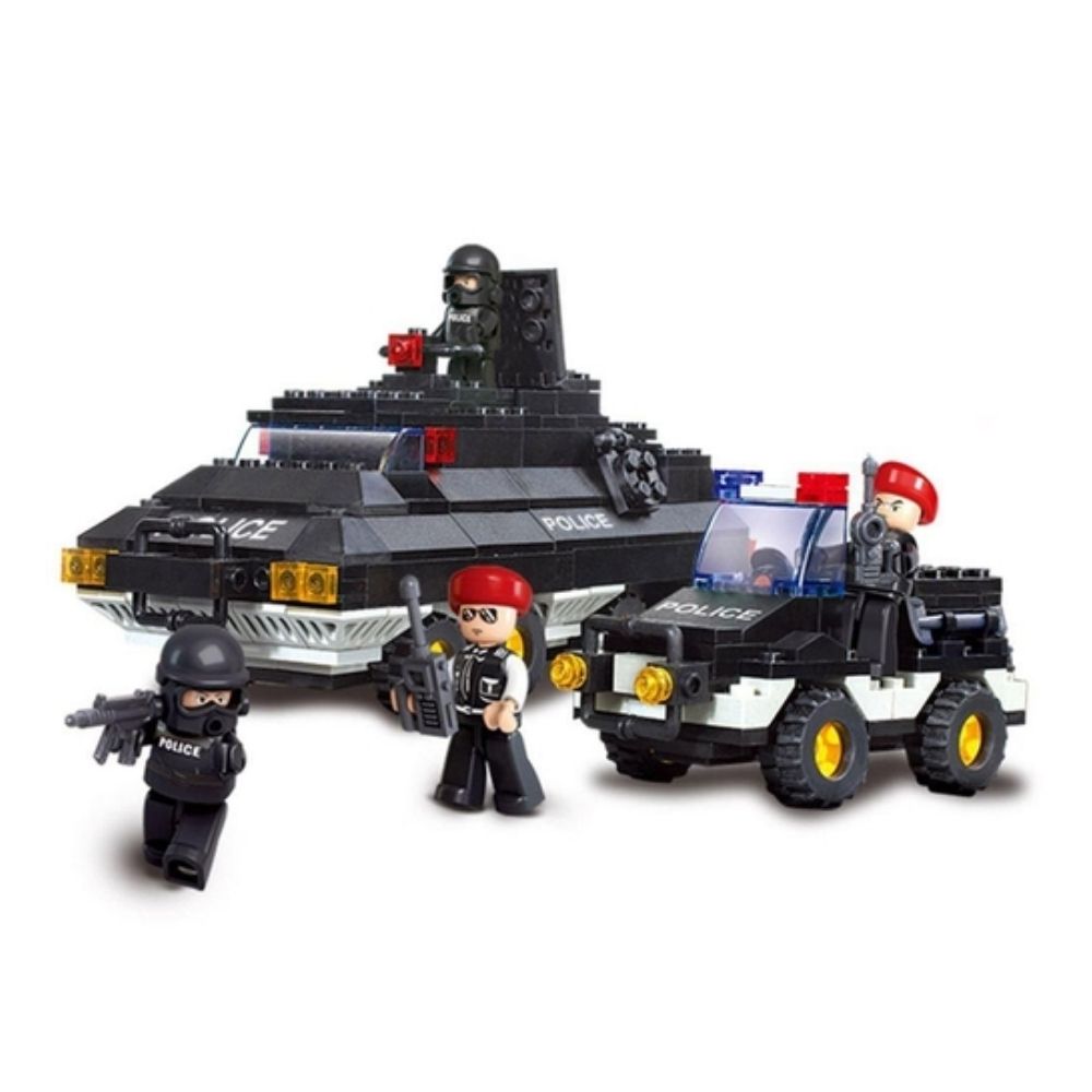 Brinquedo de Montar Policia Tanque de Guerra 311 Peças Multikids - BR836