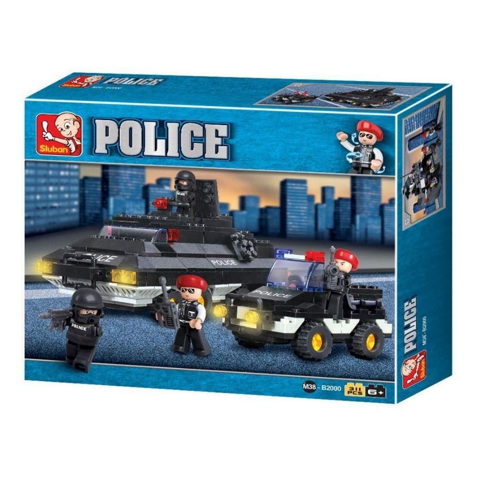 Brinquedo de Montar Policia Tanque de Guerra 311 Peças Multikids - BR836