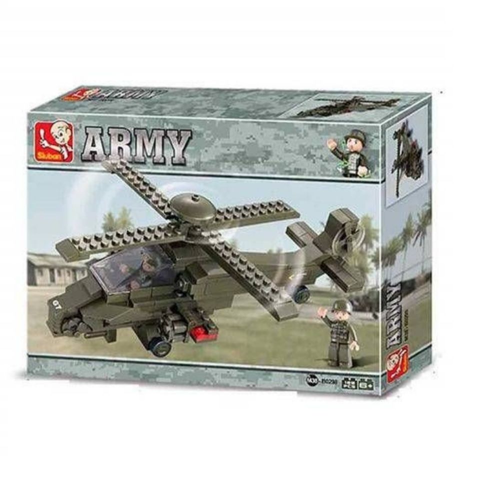 Brinquedo de Montar Land Force Modelo Helicóptero 199 Peças Multikids - BR906