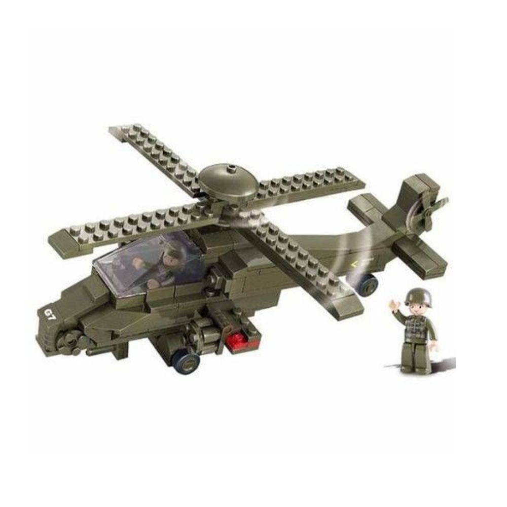 Brinquedo de Montar Land Force Modelo Helicóptero 199 Peças Multikids - BR906