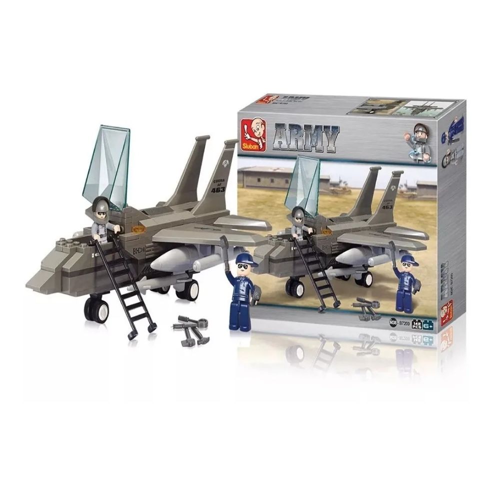 Brinquedo de Montar Air Force Modelo Jato de Combate 142 Peças Multikids - BR907