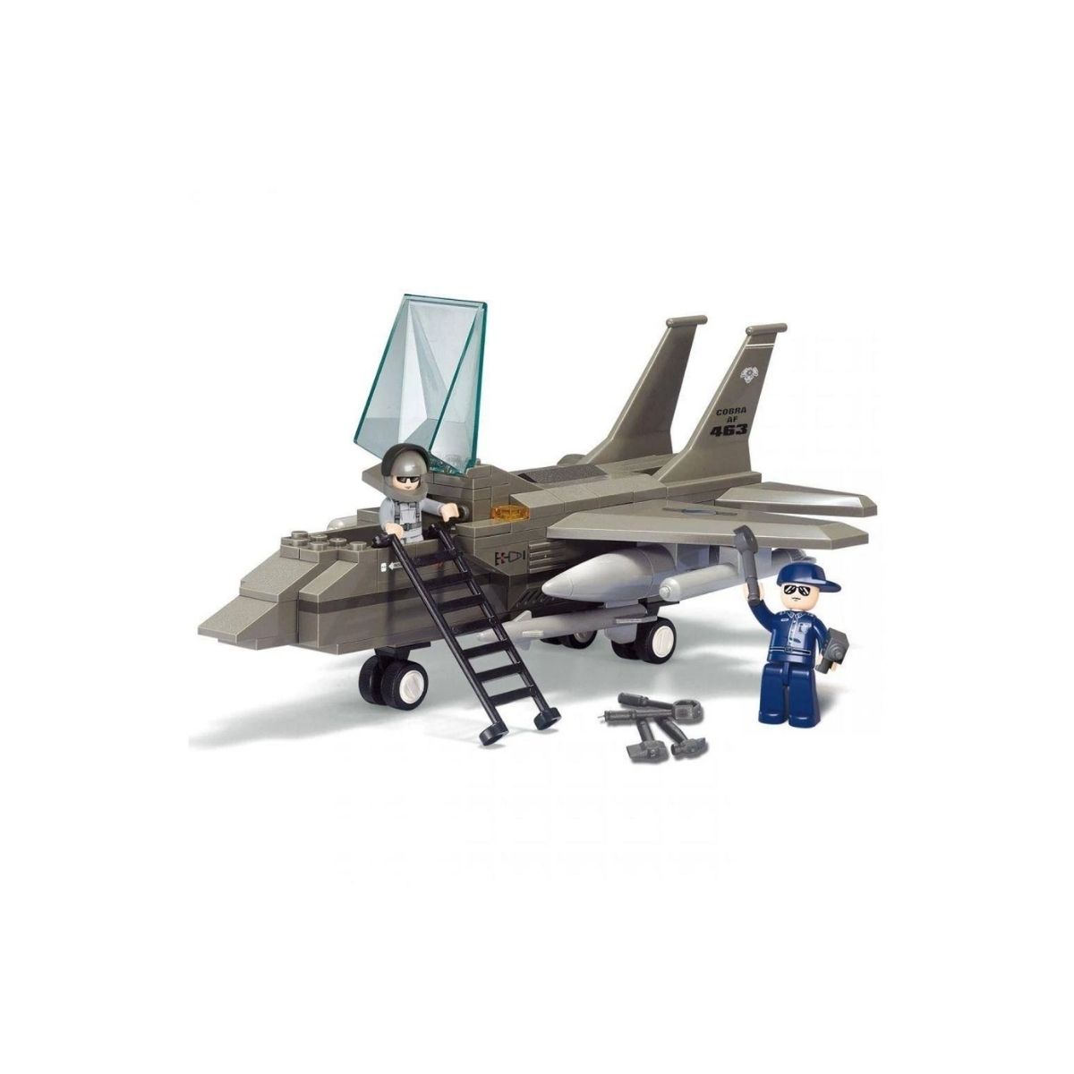 Brinquedo de Montar Air Force Modelo Jato de Combate 142 Peças Multikids - BR907