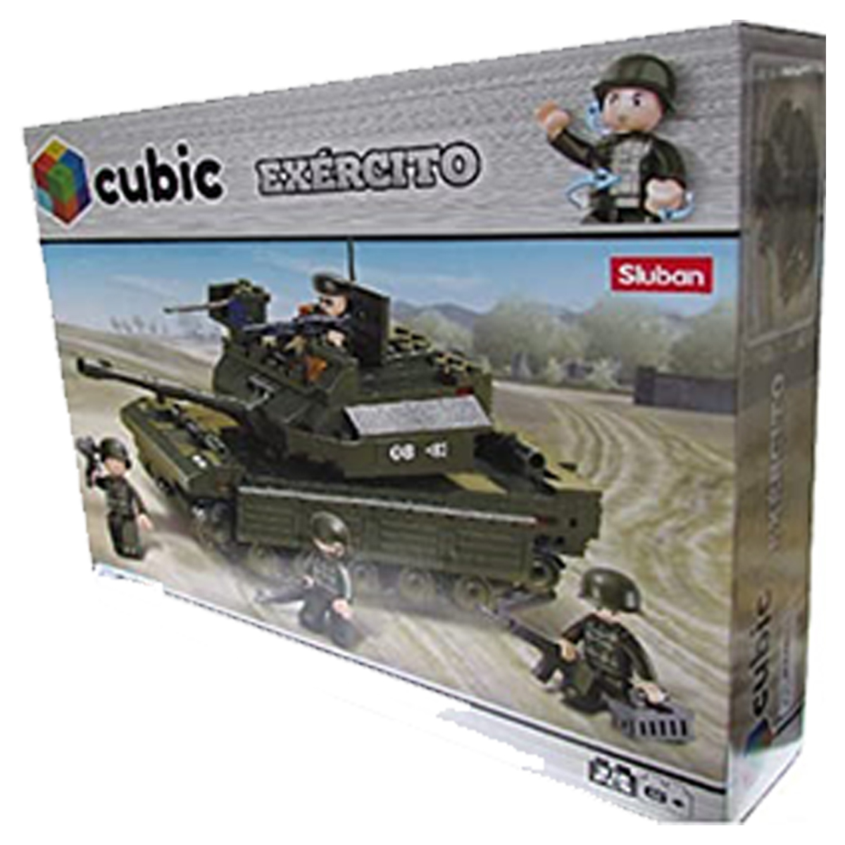 Brinquedo de Montar Land Forces Tanque de Guerra 312 Peças Multikids - BR908