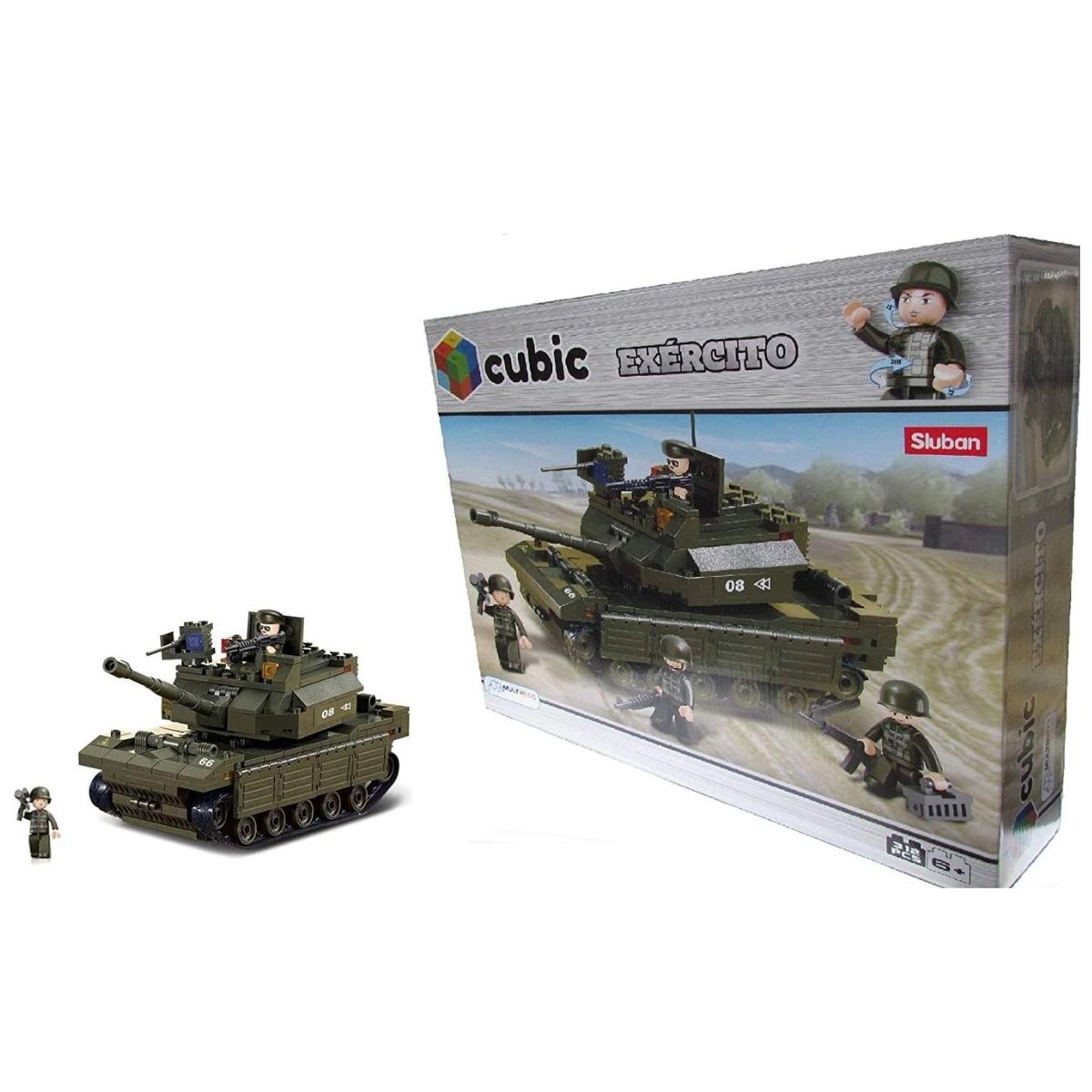 Brinquedo de Montar Land Forces Tanque de Guerra 312 Peças Multikids - BR908