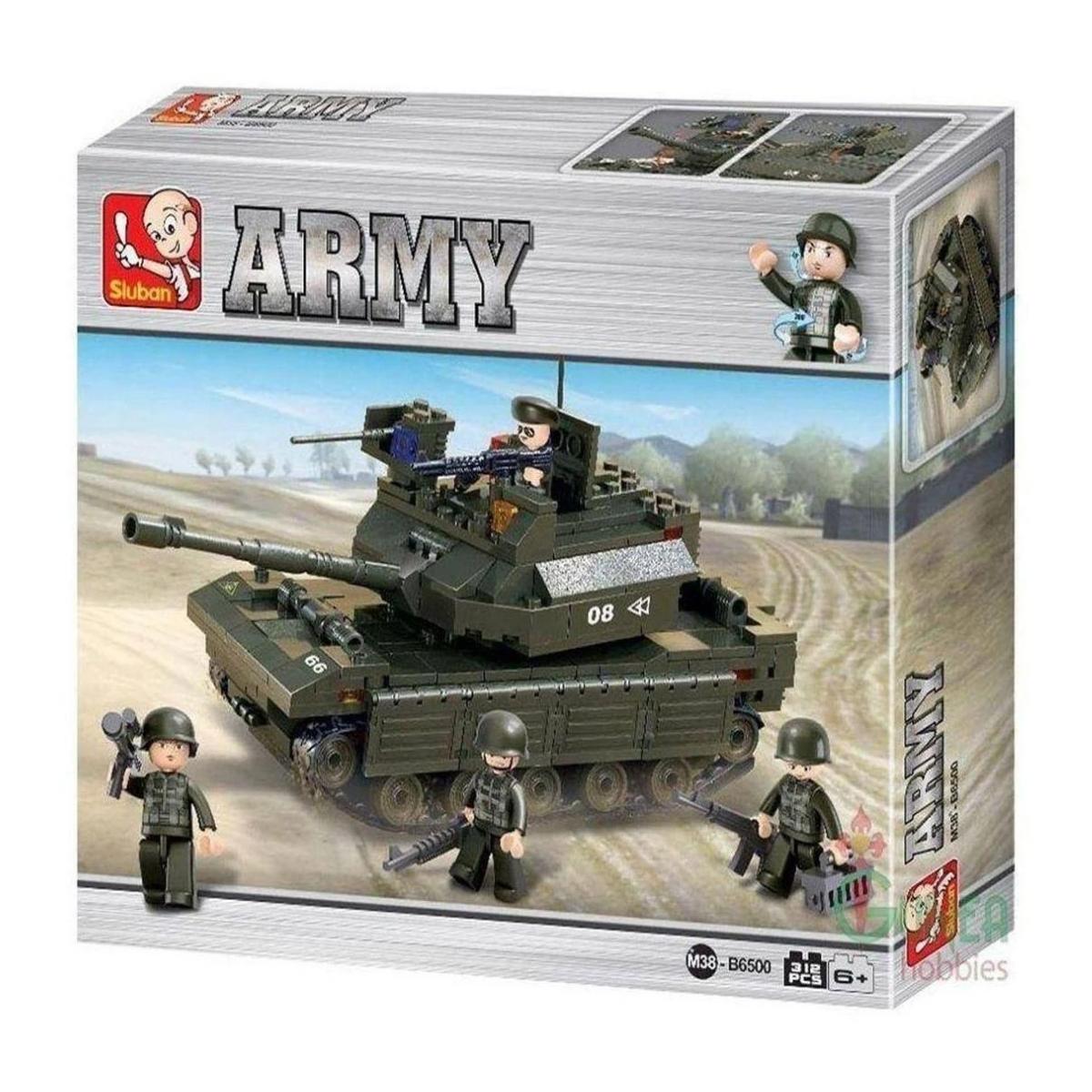 Brinquedo de Montar Land Forces Tanque de Guerra 312 Peças Multikids - BR908