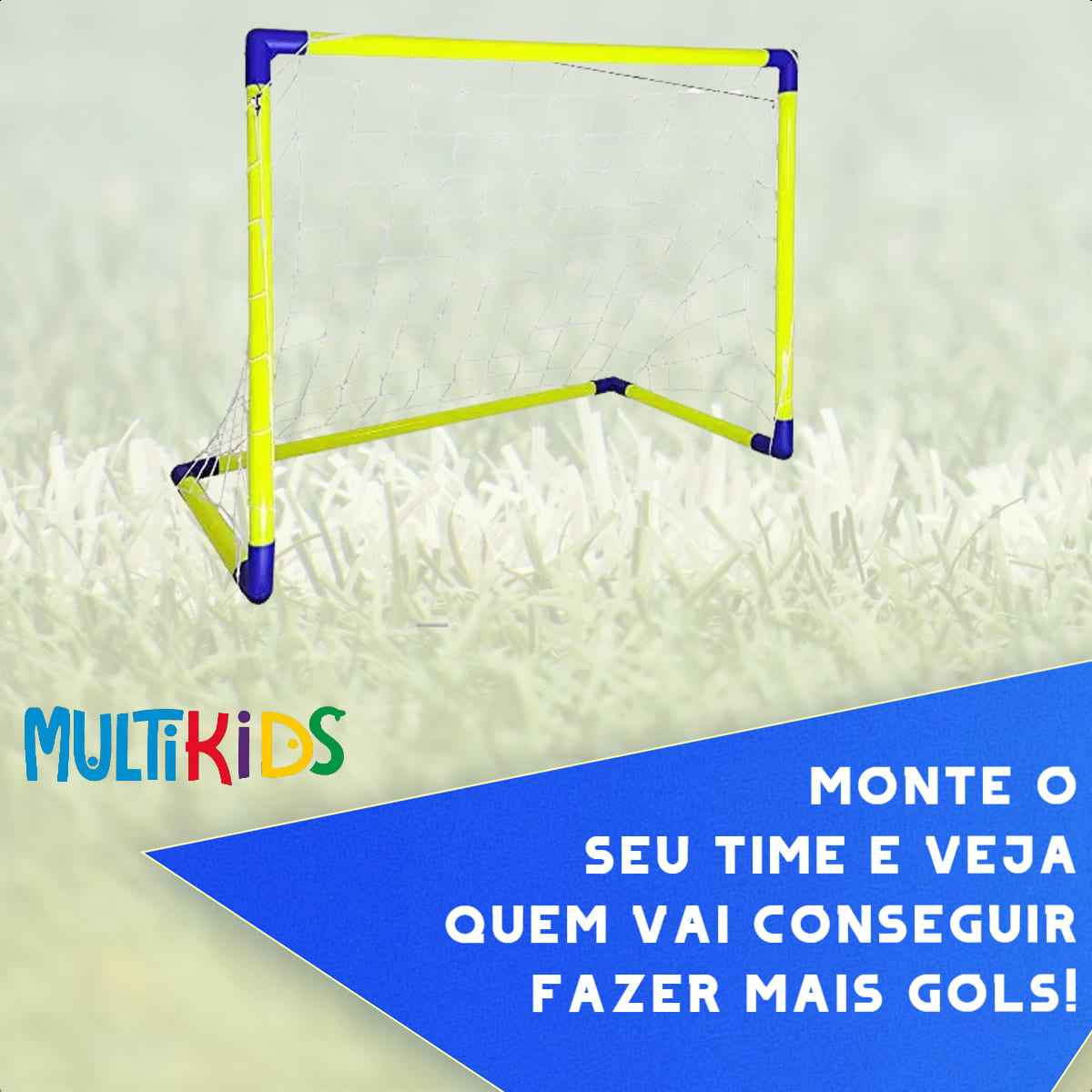 Trave Futebol Gol Infantil Criança Goleiro com Bola e Bomba Brinquedo Go Play - Multikids  BR952