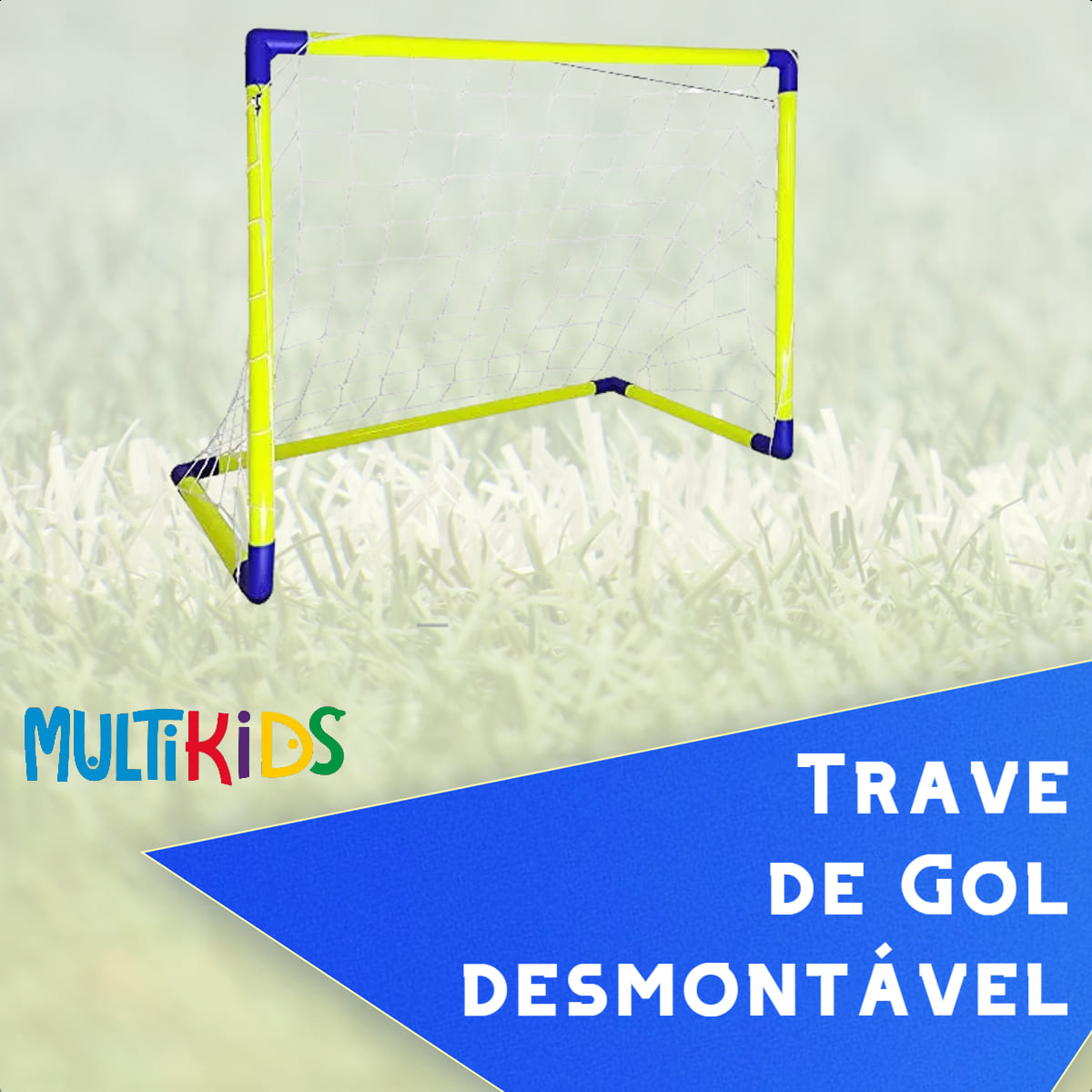 Trave Futebol Gol Infantil Criança Goleiro com Bola e Bomba Brinquedo Go Play - Multikids  BR952