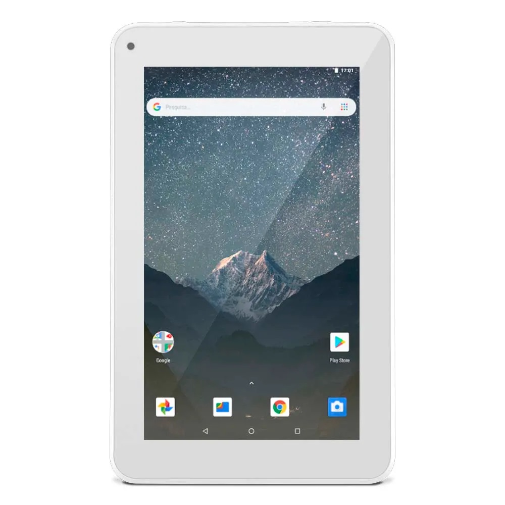 COMP Kit Tablet Multilaser M7S GO 7" 16GB Branco NB317 + Caixa De Som Mini Aux BT Branca SP278