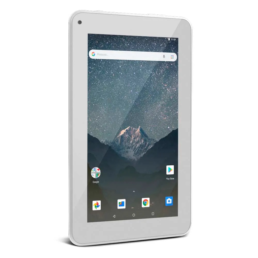 COMP Kit Tablet Multilaser M7S GO 7" 16GB Branco NB317 + Caixa De Som Mini Aux BT Branca SP278
