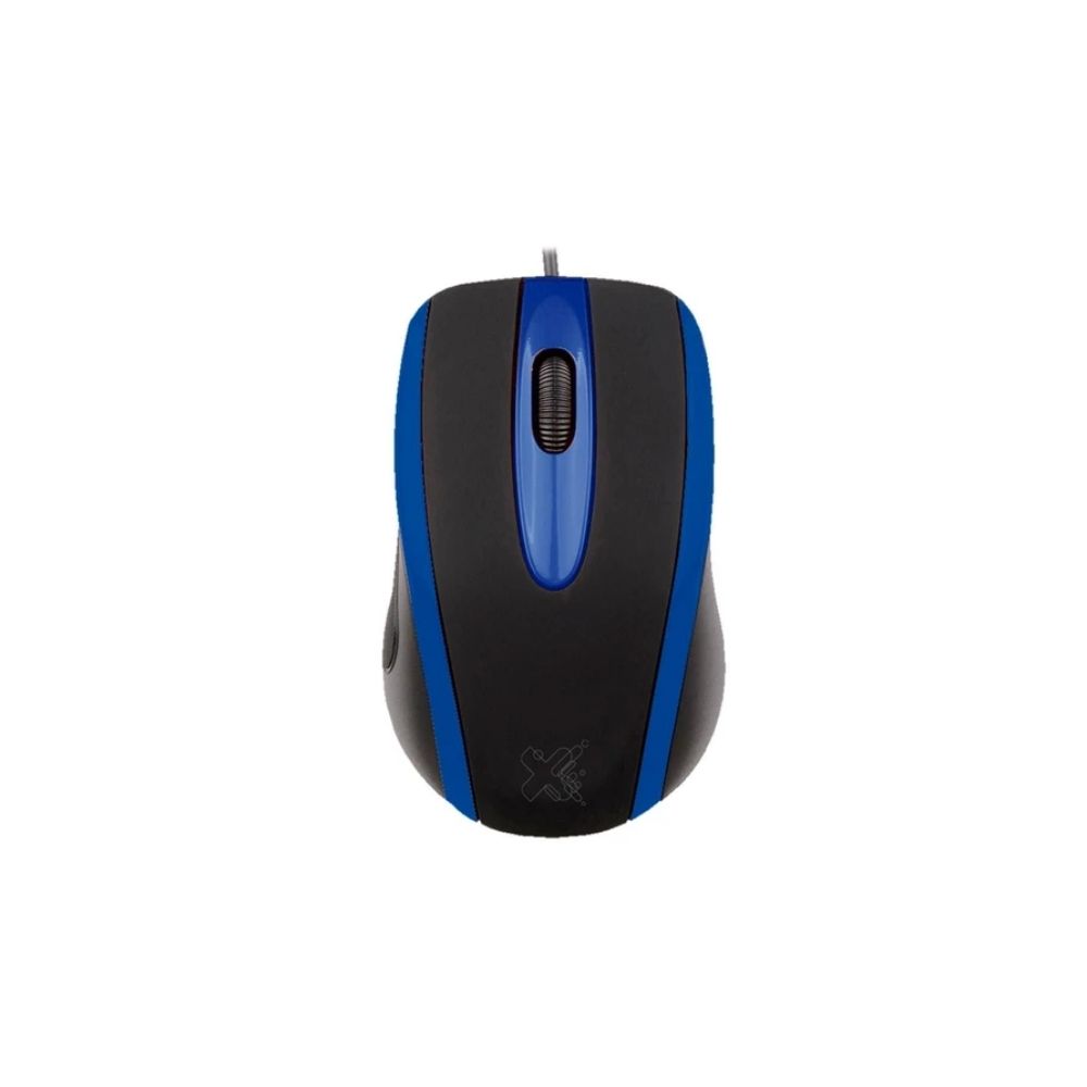 Mouse Usb Óptico Techzone Preto e Azul Maxprint - 6013911