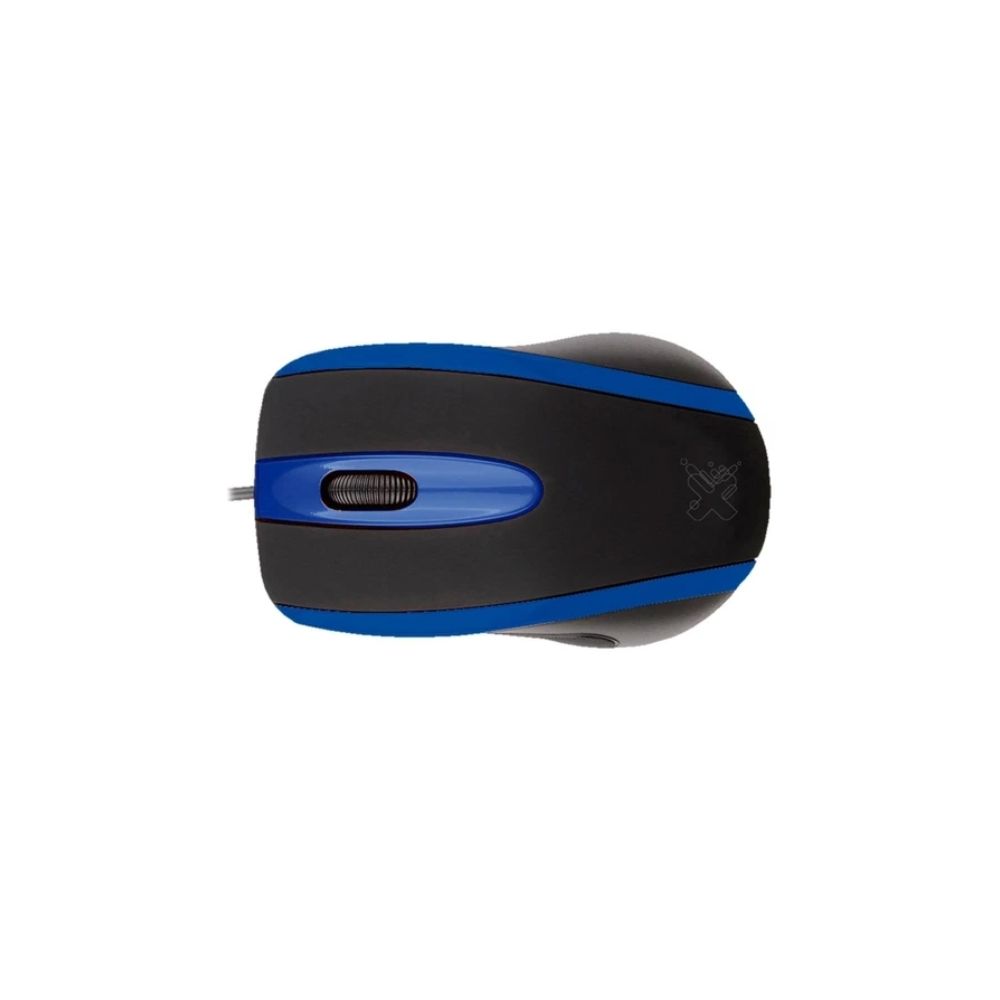 Mouse Usb Óptico Techzone Preto e Azul Maxprint - 6013911