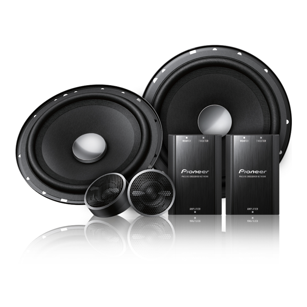 Kit  2 Vias Pioneer Com Par Alto Falantes / Tweeter / Crossover TS-C1790BR 6 pol 100W RMS 4 Ohms