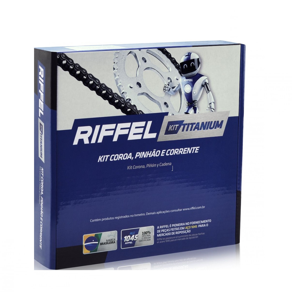 Kit Relação Transmissão Yamaha XTZ 250 Ténéré (10-18) / Lander (09-20) TITANIUM Aço 1045 Riffel 71896