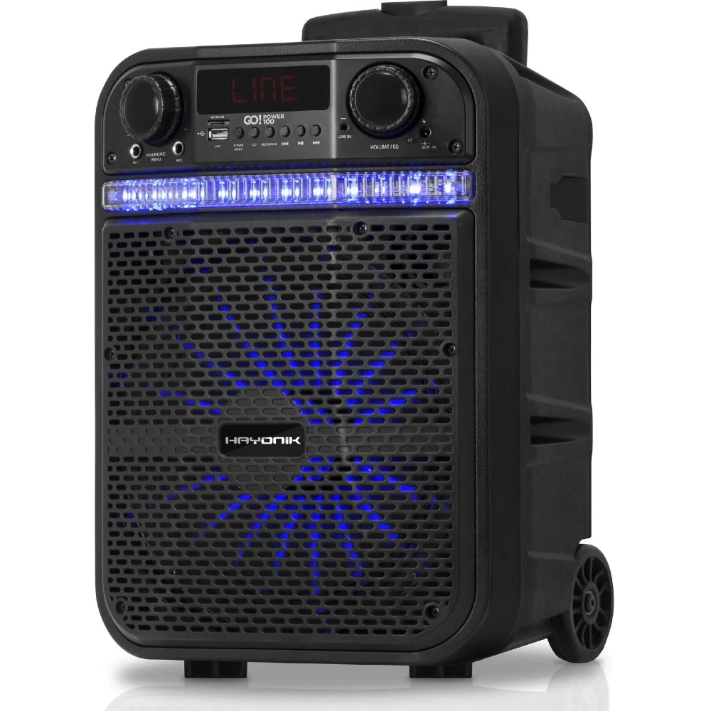 Caixa de Som Multiuso Portátil Bluetooth/MicroSD/USB/FM 80W 10" GO!POWER 100 Hayonik 66493