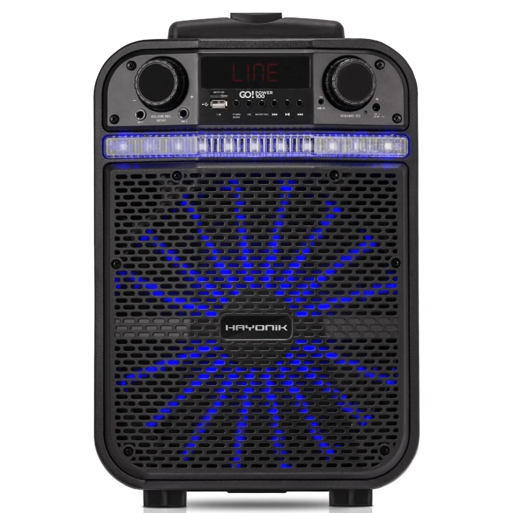 Caixa de Som Multiuso Portátil Bluetooth/MicroSD/USB/FM 80W 10" GO!POWER 100 Hayonik 66493