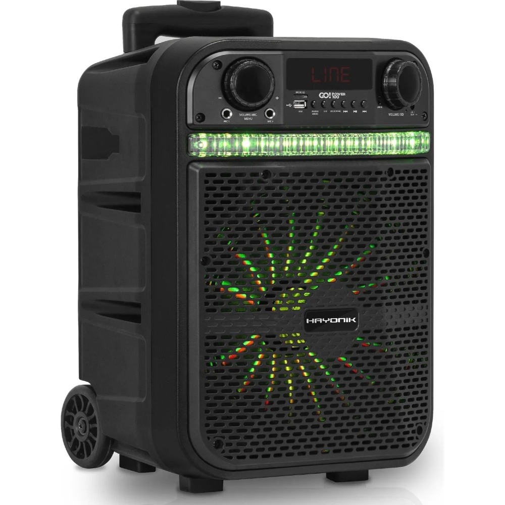 Caixa de Som Multiuso Portátil Bluetooth/MicroSD/USB/FM 80W 10" GO!POWER 100 Hayonik 66493