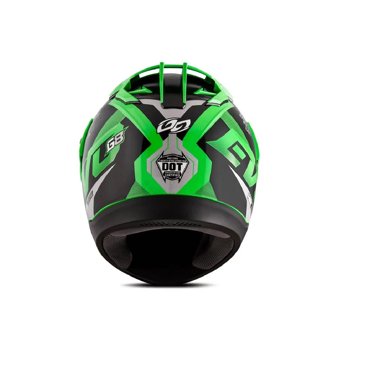 Capacete Liberty Evolution 788 G8 Evo Verde Brilhante Tamanho 56 Pro Tork CAP-717VD