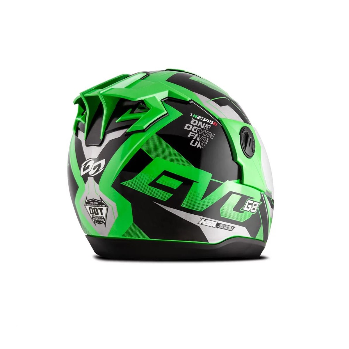 Capacete Liberty Evolution 788 G8 Evo Verde Brilhante Tamanho 56 Pro Tork CAP-717VD