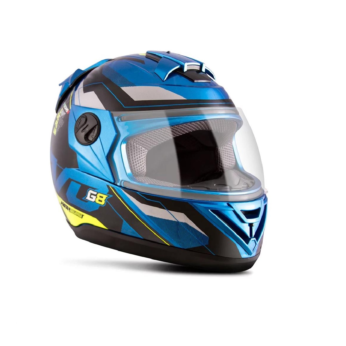 Capacete Liberty Evolution 788 G8 Evo Azul e Amarelo Brilhante TAM. 58 Pro Tork - CAP-718AZAM