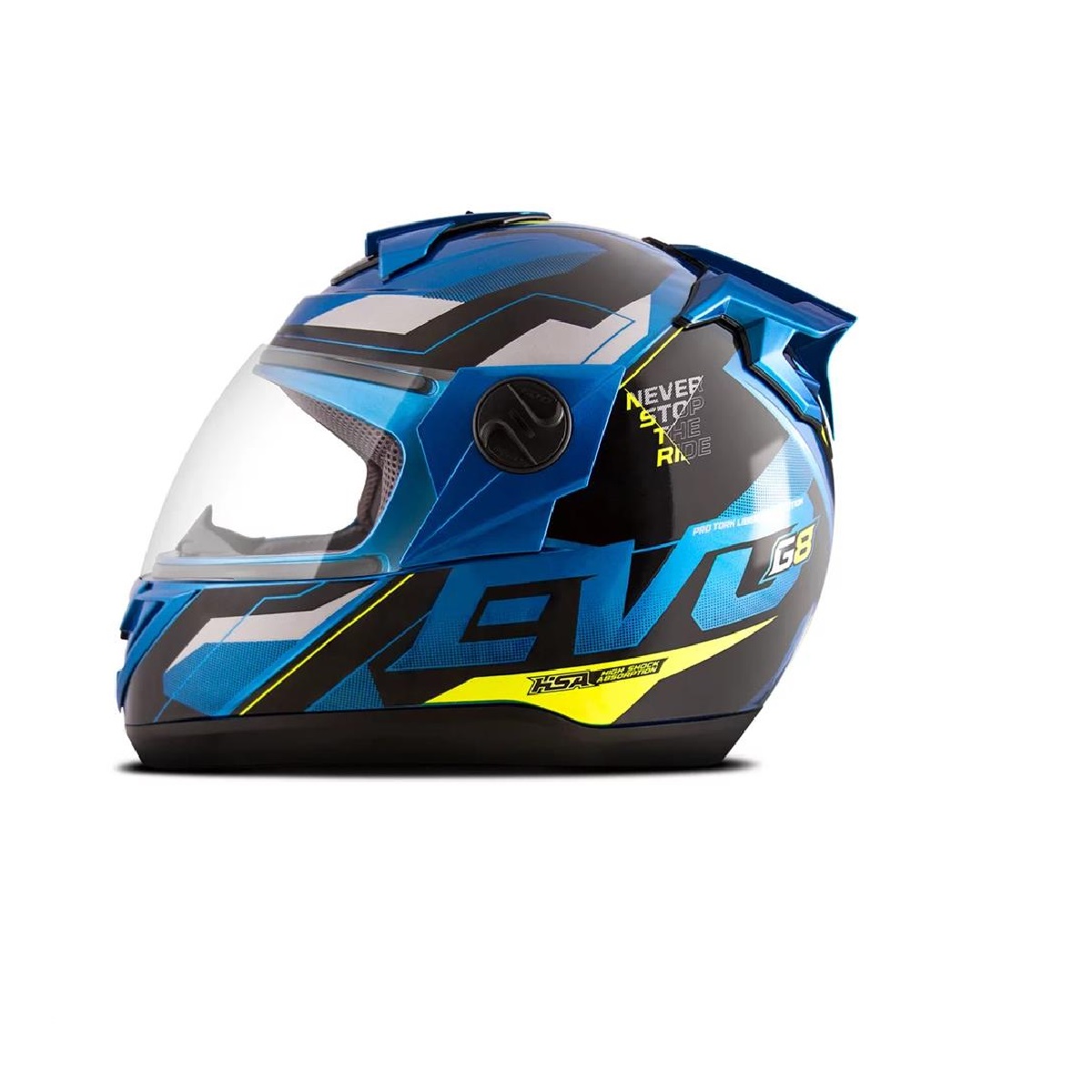 Capacete Liberty Evolution 788 G8 Evo Azul e Amarelo Brilhante TAM. 58 Pro Tork - CAP-718AZAM