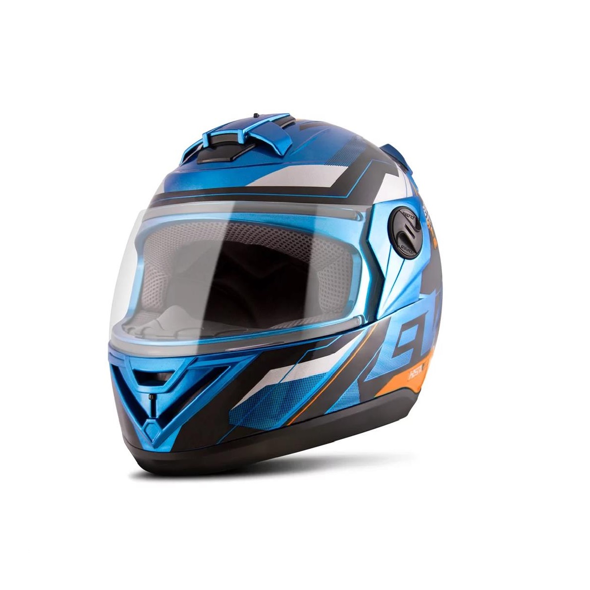 Capacete Liberty Evolution 788 G8 Evo Azul e Laranja Brilhante TAM.58 Pro Tork CAP-718AZLR