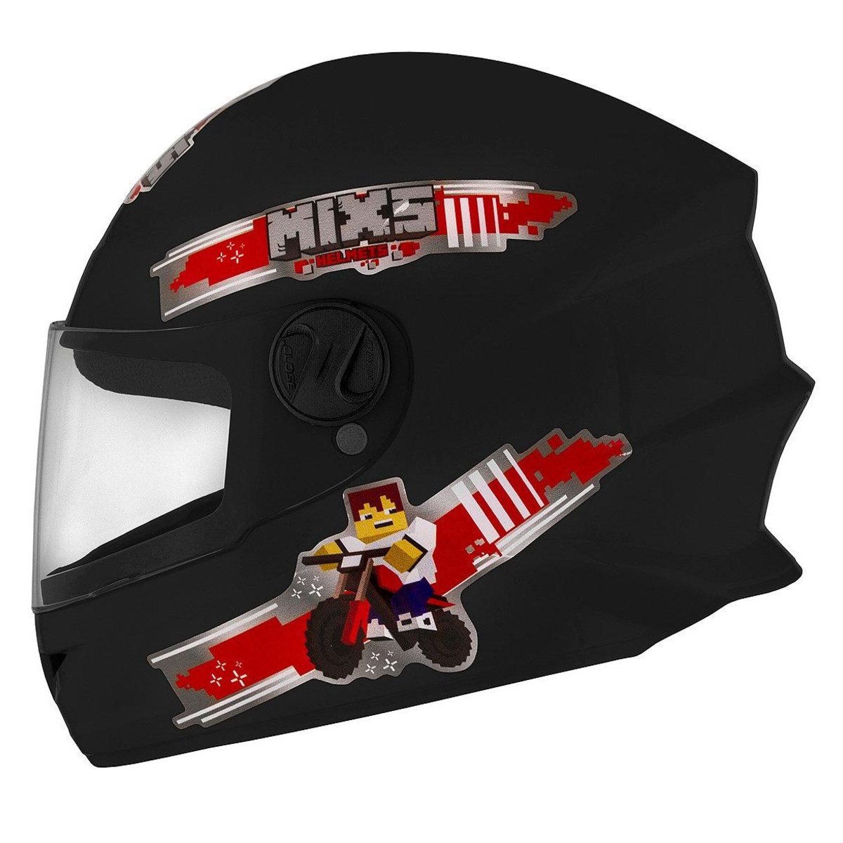 Capacete Mixs Start Infantil Blocks Preto Tam. 54 Pro Tork - MCAP-419PT