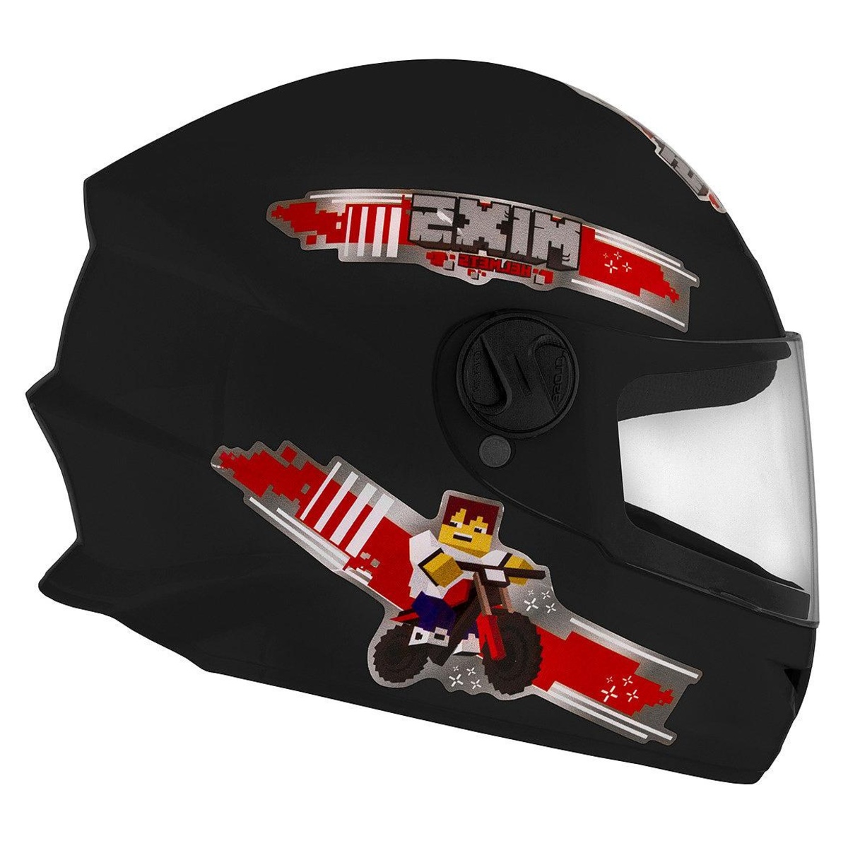 Capacete Mixs Start Infantil Blocks Preto Tam. 54 Pro Tork - MCAP-419PT
