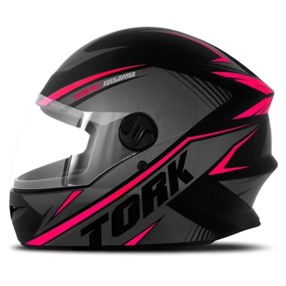 Capacete R8 Preto e Rosa Tamanho 60 Pro Tork - CAP-569CZRS