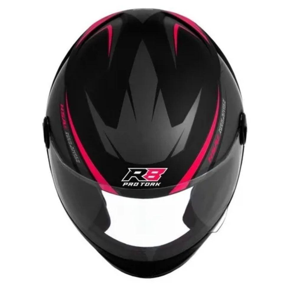 Capacete R8 Preto e Rosa Tamanho 60 Pro Tork - CAP-569CZRS