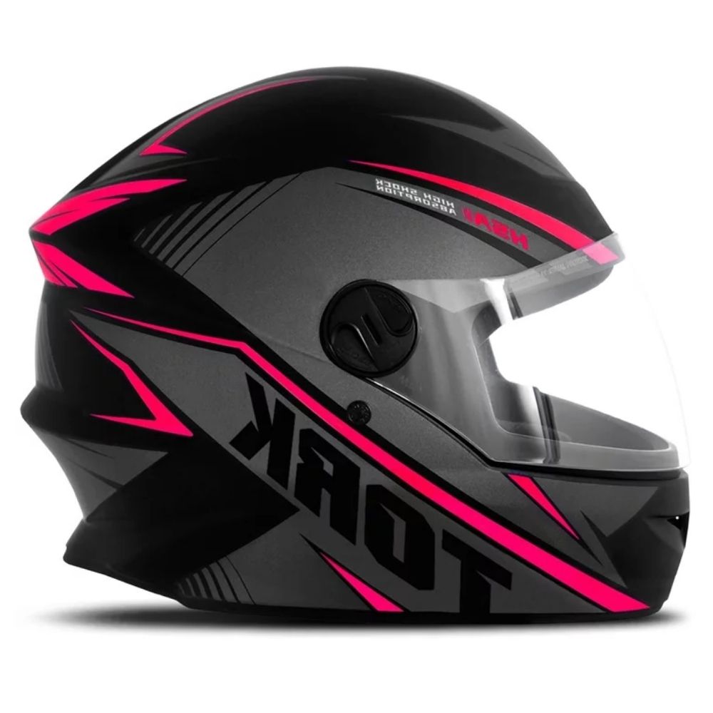Capacete R8 Preto e Rosa Tamanho 60 Pro Tork - CAP-569CZRS