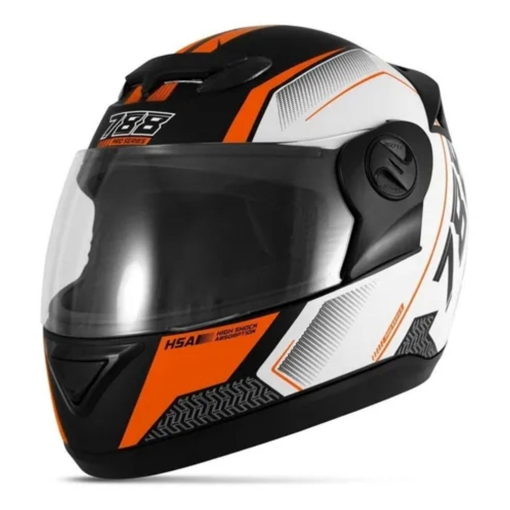 Capacete Evolution 788 G6 Pro Series Tech Branco e Laranja Tamanho.58 Pro Tork - CAP-663LR