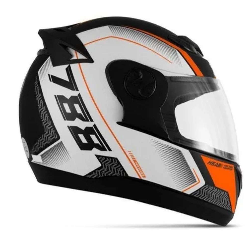 Capacete Evolution 788 G6 Pro Series Tech Branco e Laranja Tamanho.58 Pro Tork - CAP-663LR