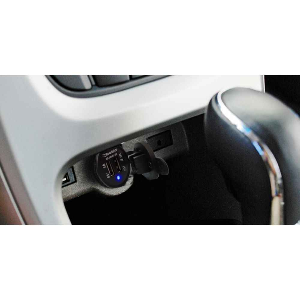 Tomada USB para Recarregar Celular Automotivo 12V Roadstar RS109-2UBR