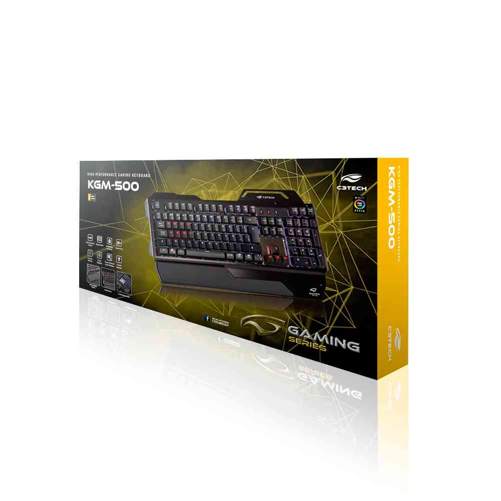 Teclado Gamer USB 2.0 C3Tech - KGM-500BK