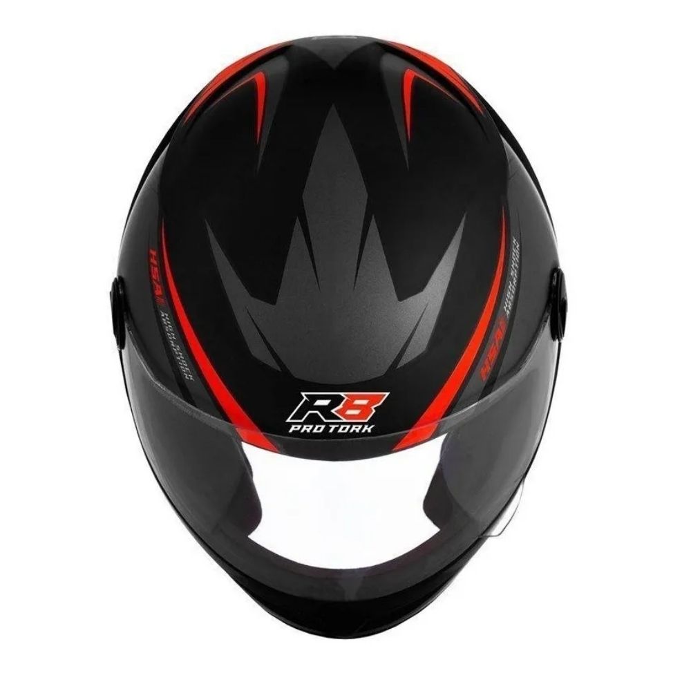 Capacete R8 Preto e Vermelho Tamanho 60 Pro Tork  - CAP-569CZVM