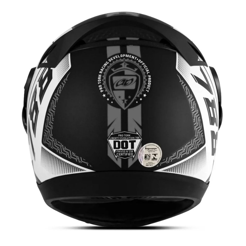 Capacete Evolution 788 G6 Pro Series Tech Branco e Grafite Tamanho 56 Pro Tork - CAP-662GR