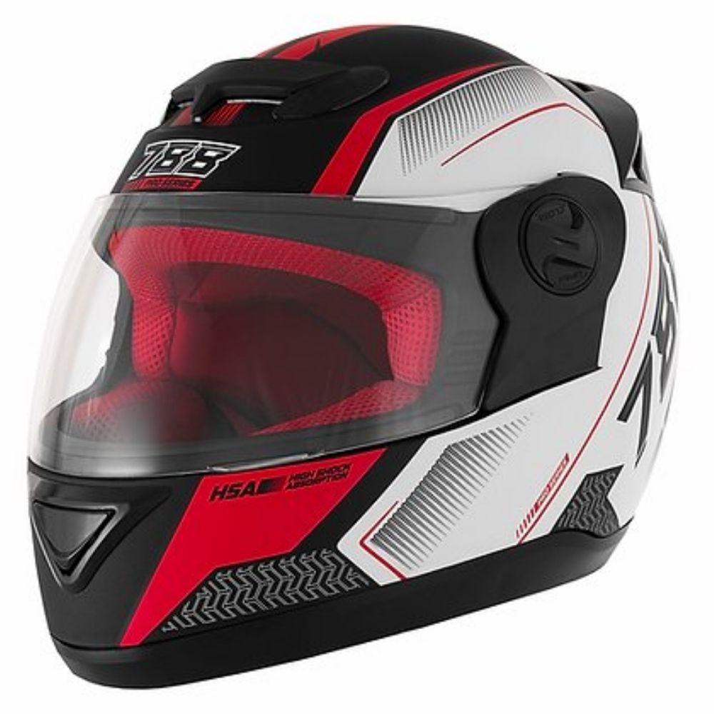 Capacete Motociclista Evolution 788 G6 Pro Series Tech Branco/Vermelho Tam.56 Pro Tork - CAP-662VM