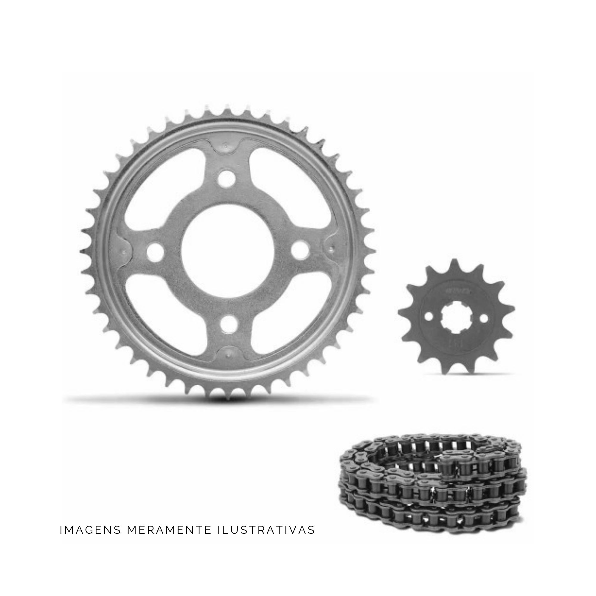 Kit Relação Transmissão Honda Cg Fan 125 2009 até 2013 Aço 1045 Pro Tork - KT-71H