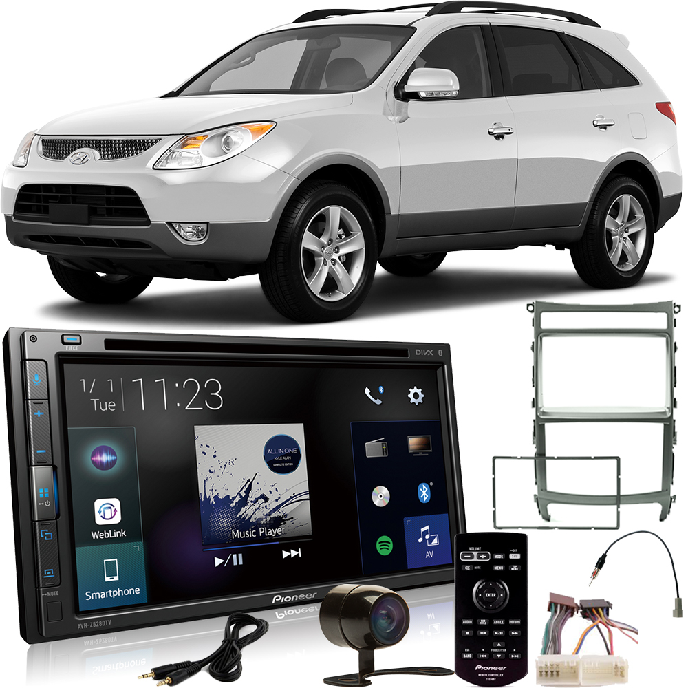 COMP Kit DVD Player Pioneer Hyundai Vera Cruz 2010 a 2014 AVH-Z5280TV + Câmera + Moldura + Chicotes
