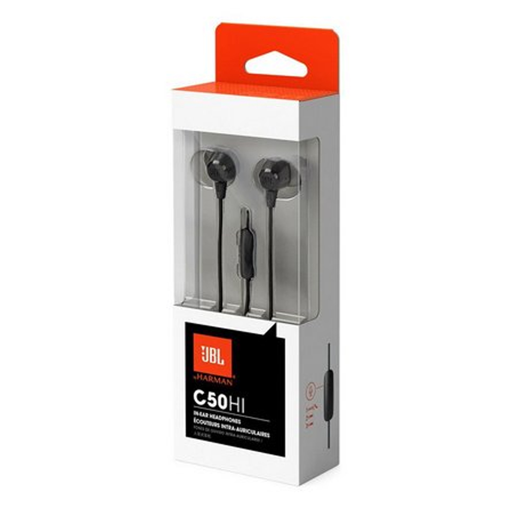 Fone de Ouvido Intra-Auriculares com Fio JBL - JBL C50HIBLK