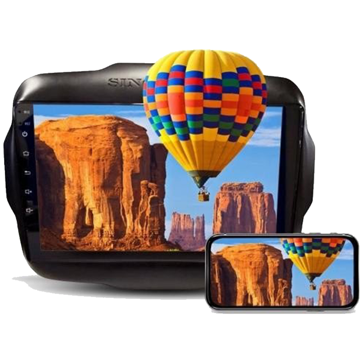 Central Multimídia 2 Din MP5 Jeep Renegade PCD 9 polegadas HR 5009 Hurricane Bluetooth AM FM Aux