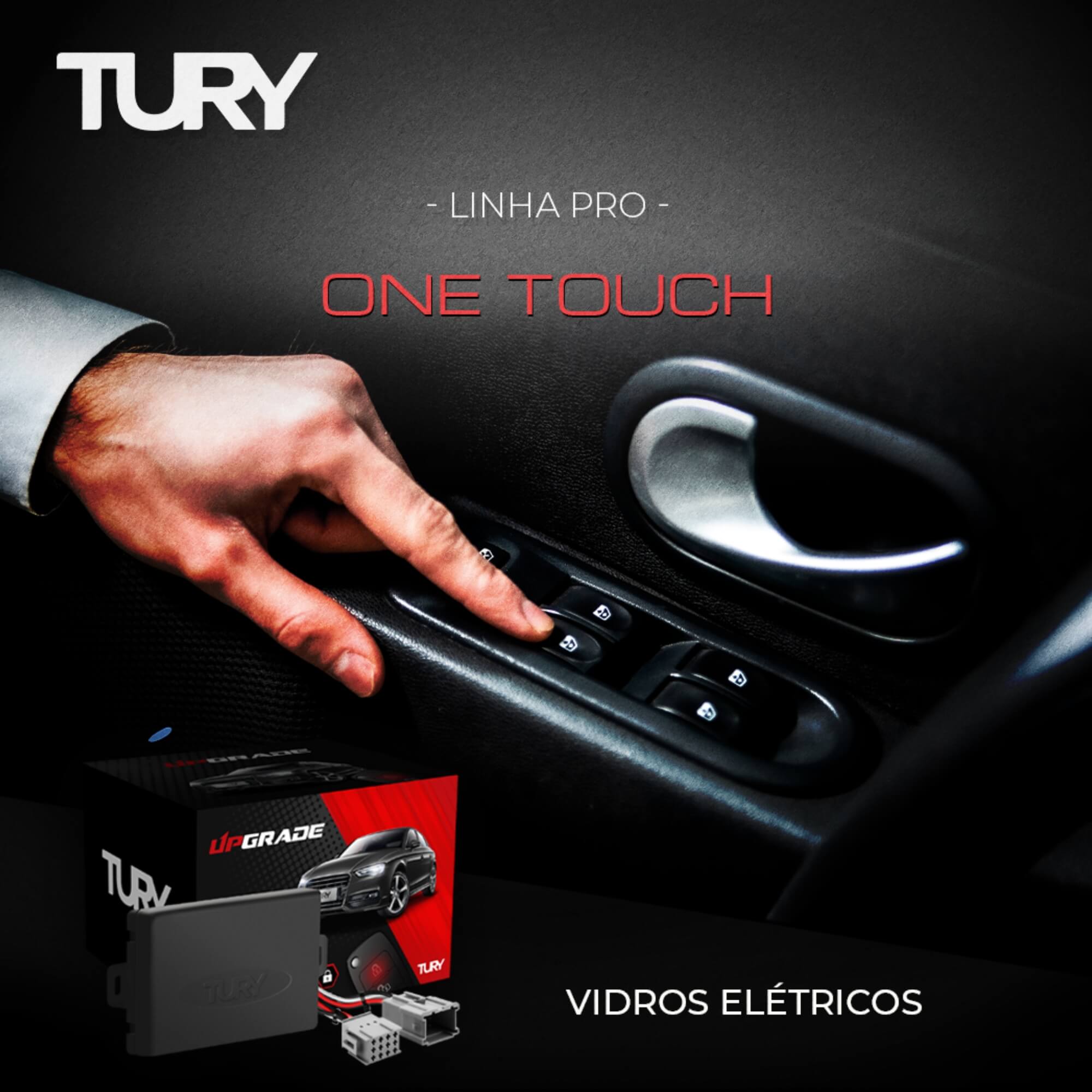 Módulo Automação de Vidros Elétricos compatível c/ A4/Celta/Montana/C4/Ka/Gol Tury - PRO1.0