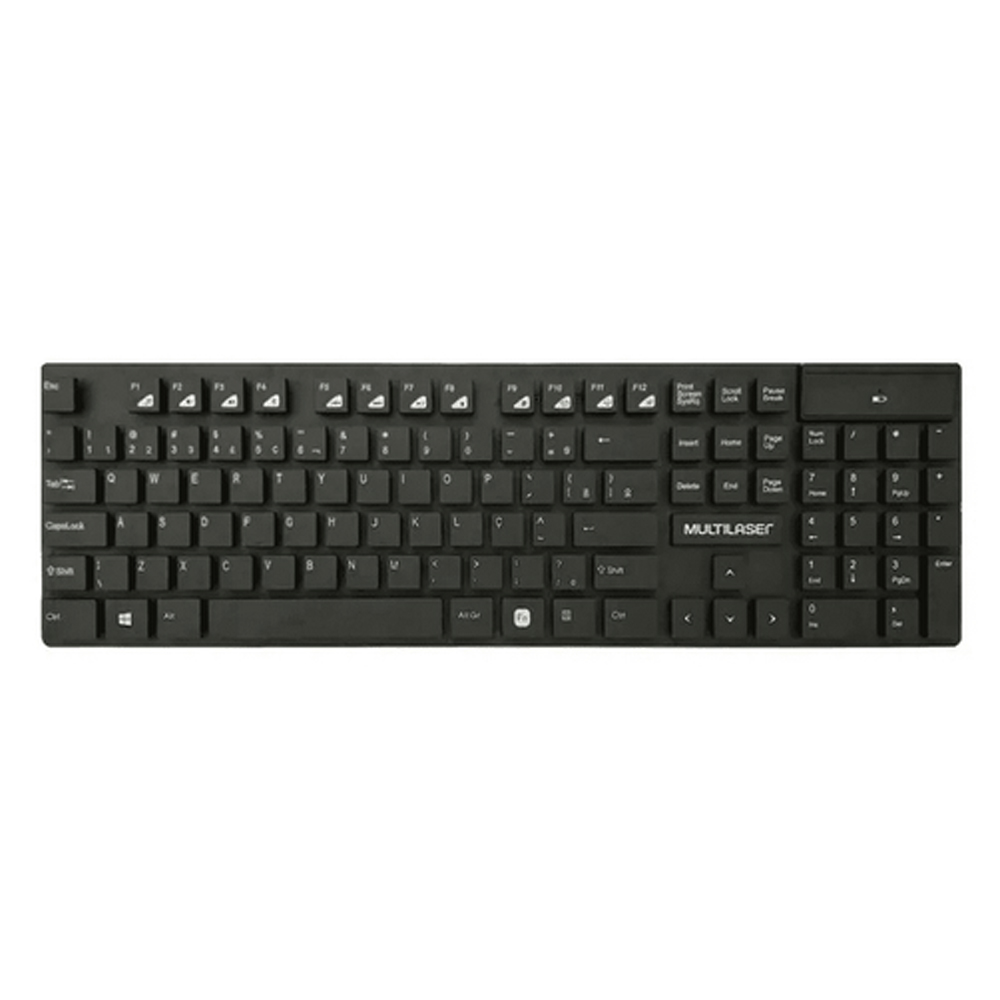 Teclado e Mouse Sem Fio 2.4GHZ com teclado Flutuantes Preto Multilaser - TC251