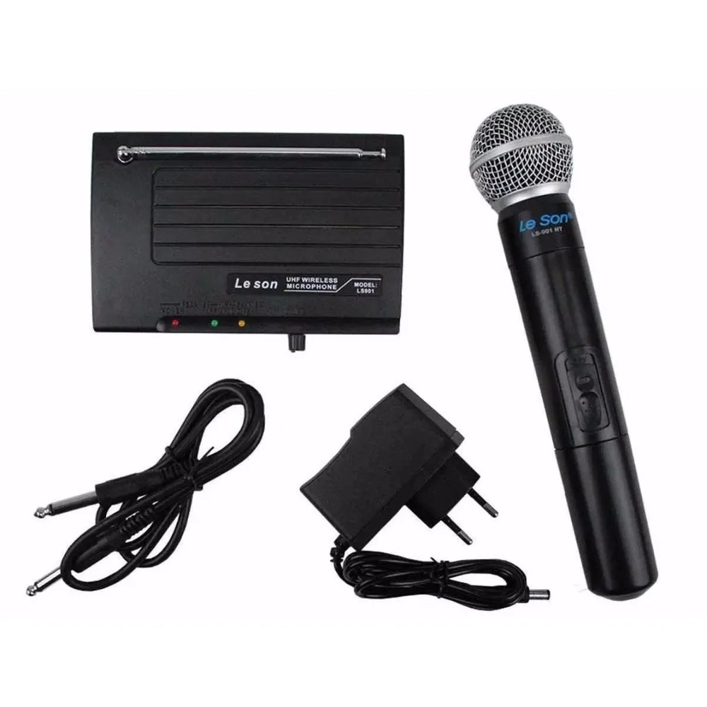 Microfone Sem Fio de Mão UHF Leson - LS-901 HT