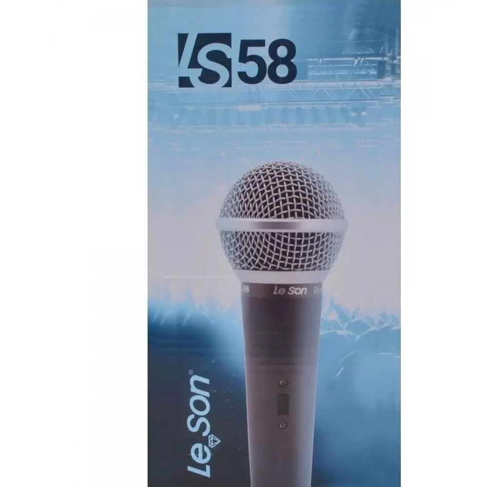 Microfone Dinâmico com Fio Chumbo Leson - LS-58 2AM002303